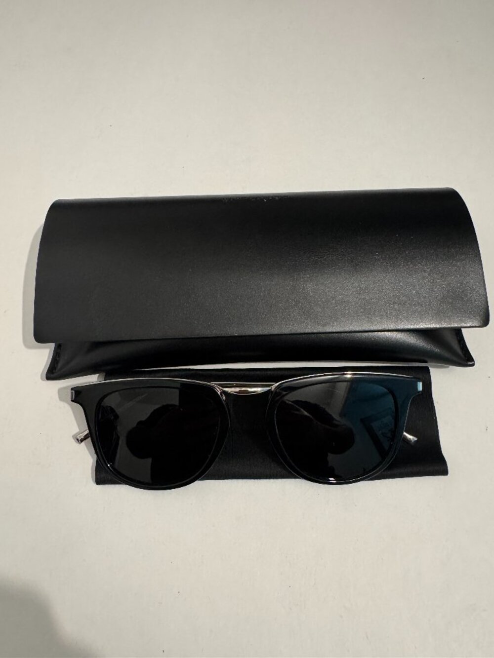 Saint Laurent SL 753 001 Sunglasses Silver and Black Unisex